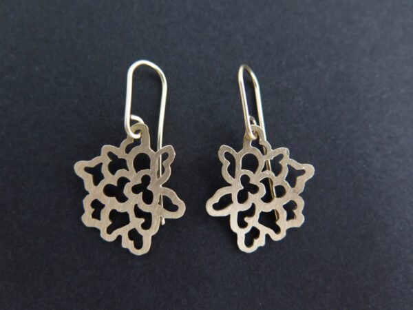 Gold lotus earrings