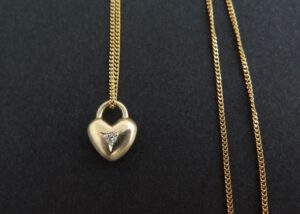 Diamond gold heart