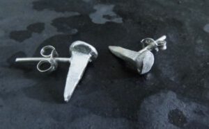 Silver nail studs