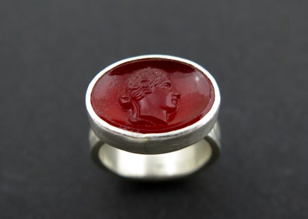 Red cameo ring