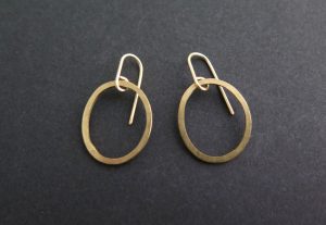 Gold oval hoops