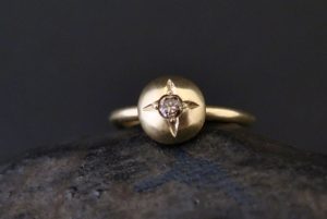 Argyle congac diamond blob ring