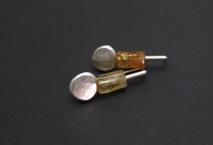 Citrine silver blobs