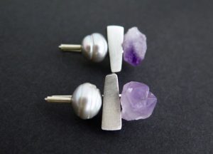 Amethyst Wedge earrings