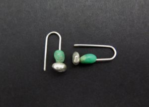 Mini chrysoprase blob drops